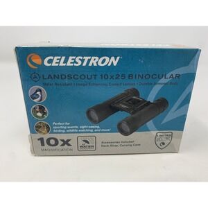Celestron LandScout 10x25 Compact Binocular - Roof Prism - Black Water Resistant